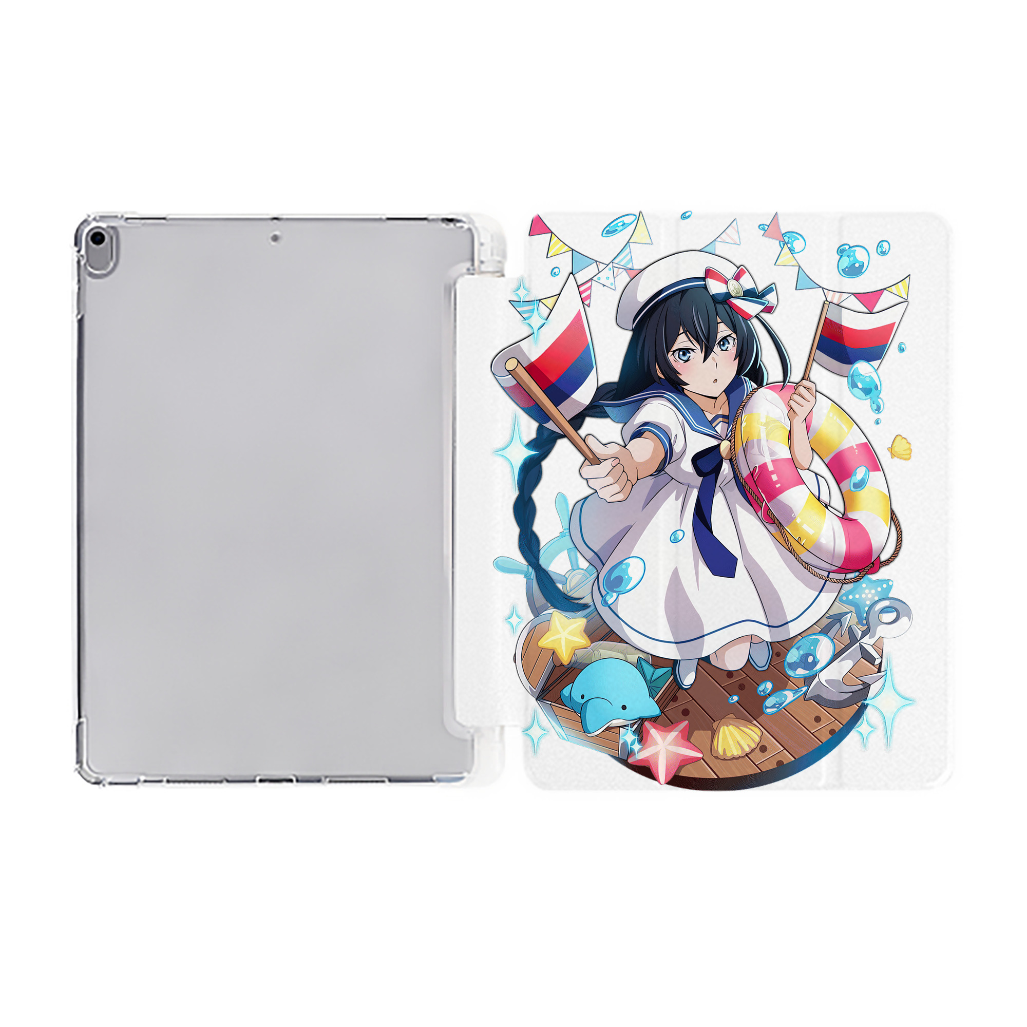 （画像用） 文豪ストレイドッグス Bungo Stray Dogs IPad ケース ペン収納付き 三つ折りスタンド PUレザー×シリコン 対応機種9.5/10.5/10.9インチ